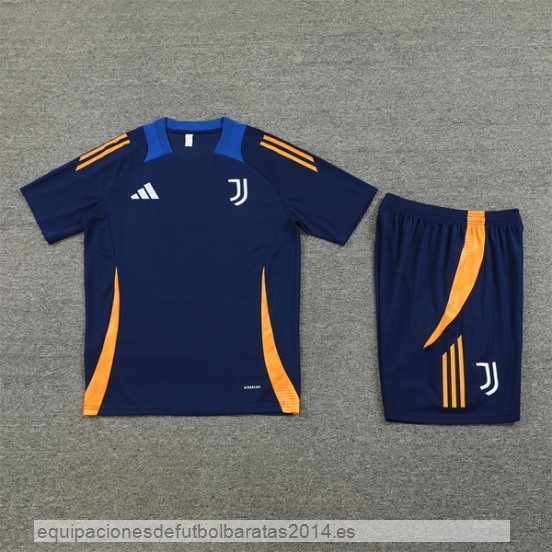 Nuevo Entrenamiento Conjunto Completo Juventus 24/25 Azul Marino Naranja Baratas